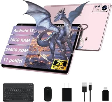 AOCWEI X800 Android 13 Tablet 11 Pulgadas Pantalla 2K Octa-Core Tableta, 16GB (8+8) RAM + 256GB ROM (512GB TF) Soporte 5G WiFi|2000 x 1200|8600mAh|13MP+2MP+5MP|2.0Ghz|Bluetooth 5.0|4 Altavoz. s|Oro