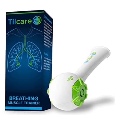 Incentivador respiratorio de Tilcare - Ejercicio pulmonar para desarrollar pulmones fuertes - Ejercitador respiratorio que es una gran terapia sin medicamentos para la EPOC, CHF o la DISFAGIA (Apple)