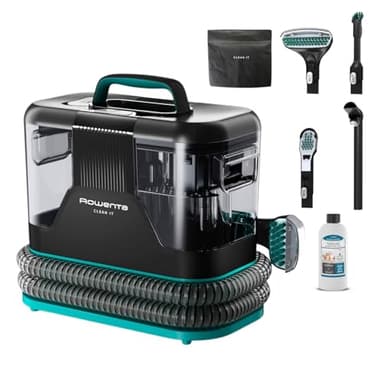 Rowenta Clean It, Aspirador de tapicerías, Limpieza Rápida y Fácil, Apto para Suciedad de Mascotas, Alfombras, Interior del Coche, 750w, 6acc, IN5020F0