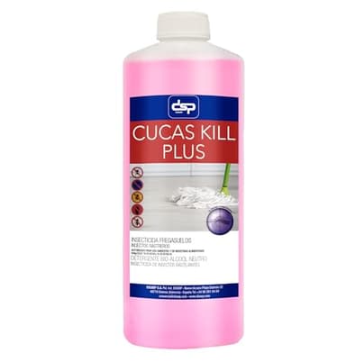CUCAS KILL PLUS Insecticida Fregasuelos, Elimina Hormigas, Cucarachas y Arañas, Efecto Preventivo 15 Días, Aroma Neutro