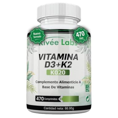 470 Micro Comprimidos Vitamina D3 y K2 4000 UI Dosis Alta | Vitamina D Colecalciferol Vegetariano Contribuye a la Función Normal del Sistema Inmunológico para Músculos y Huesos, 470 Días de Suministro