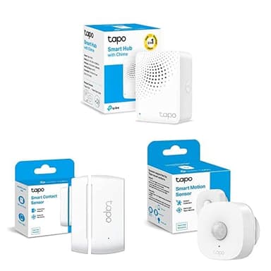 Bundle of TP-Link Tapo H100 Smart Hub + Tapo T110 Sensor de Contacto Inteligente + Tapo T100 - Detector de Movimiento WiFi