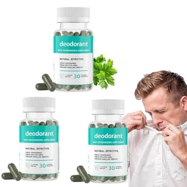Desodorización Corporal, Desodorante de Cuerpo Completo, Control Integral del Olor para Mujeres y Hombres, Cápsulas de Neutralización Odorífica Prolongada (90 Unidades)