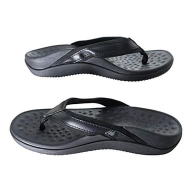 OR8 Wellness Sandalias ortopédicas. Alivio de la fascitis plantar con soporte de arco integrado y copa de talón. Ligeras y cómodas. Negro., Black, 45 EU