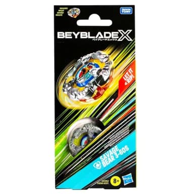 Beyblade X Savage Bear3-60S Top Booster Pack Set, Peonza de Juguete, Competición de Trompos, Juguetes Infantiles, Niños y Niñas de 8 Años o Más