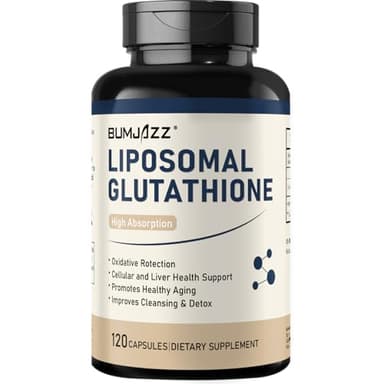 Cápsulas de Glutatión Liposomal 120 Unidades 1000 mg Antioxidante Liposomal para el Estrés Oxidativo, Defensa Celular, Desintoxicación Hepática y Salud Inmunológica