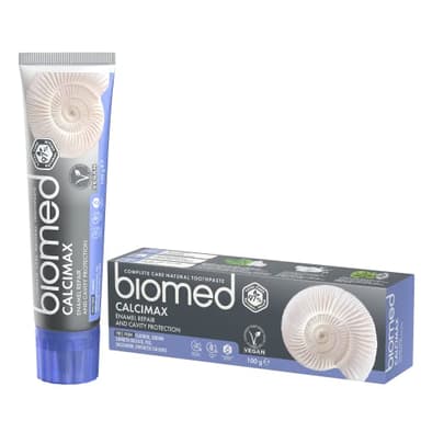 BIOMED Splat Calcimax Natural Toothpaste, Gris, Azul, 100 Gramo