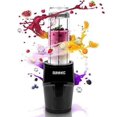 Duronic BL510 Mini Batidora de Vaso Personal 500W | Mini Batidora Eléctrica Individual | Cuchillas inox | Batidora portátil para Smoothies | Licuadora Batidos | Botella 570 ml BPA Free