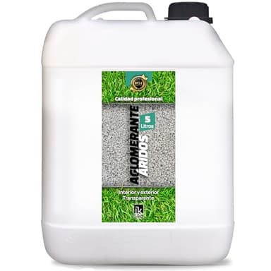 IK Sikd - Resina fijador grava 5L decoración exterior. Estabilizador de grava efecto mojado. Pegamento para piedra, aglomerante fijación de aridos, gravilla, vídrios o cortezas en jardín