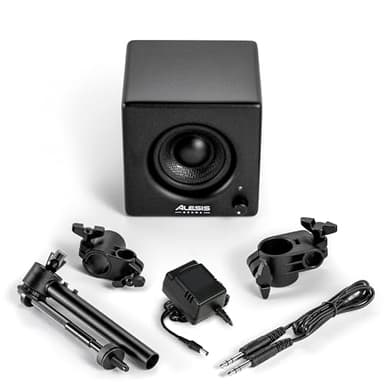 Alesis Nitro Amp - Altavoz Monitor de Batería Electronica Compacto de 3" y 70W para Prácticas y Lecciones, montable en Rack con Las Abrazaderas Incluidas
