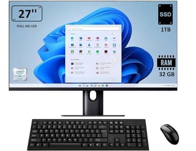 Outlet Computer - All In One - Pantalla 27" - SSD 1 TB - Windows 11 Pro 64 bits - FHD IPS - USB, HDMI (CPU: I7 - RAM 32GB)