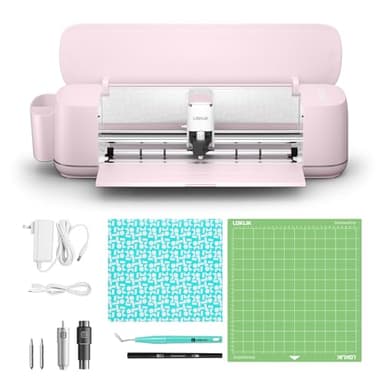 LOKLiK iCraft Máquina Plotter - Máquina de Corte para Personalizar Textiles, Tazas, Bolsas, Pegatinas y Decoración. Funciona con Vinilo, Papel, Cuero, Cartón y Más. (Rosa)