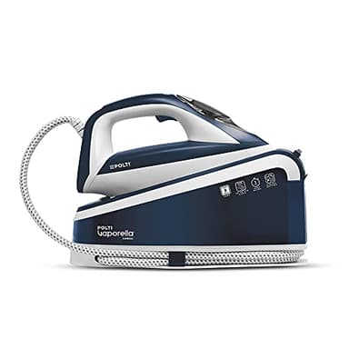 Polti Vaporella Express VE30.10, Plancha Generadora de Vapor, Presión Bomba hasta 8 Bar, Potencia 2200 W, Función Eco, Tecnología One Temperature, Ajuste Digital, Azul y Blanco