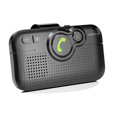 Audiocore AC475 Kit Manos Libres para Coche | Compatible con Siri y el Asistente de Google | Bluetooth 5.0 | Encendido Automático, Guía por Voz, A2DP, Reconexión Automática, Potencia de Altavoz de 2 W