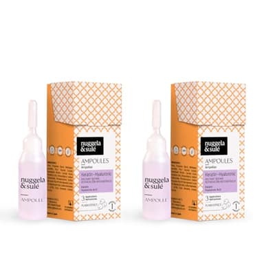 Ampollas Keratina-Hialurónico de Nuggela & Sulé. Reconstruye la Fibra Capilar y Sella las Puntas al Instante. Efecto Flash Cabello Sedoso. 1 x 10ml (Paquete de 2)