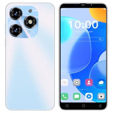 McMgc Smartphone Oferta del Día, Pantalla IPS de 5.0 Pulgadas, 16GB ROM 128GB Ampliable, Android 9.0, Dual SIM, Doble Cámara, Teléfono 3G/gsm Barato (Spark 10Pro-White)