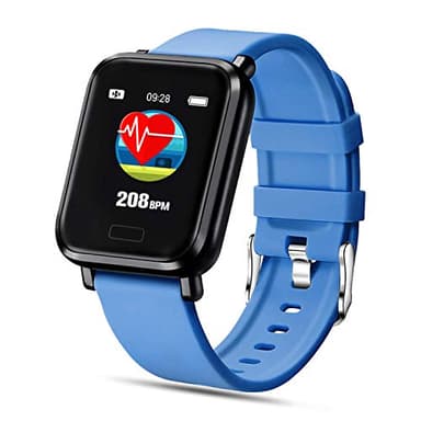 FENHOO Smartwatch, Reloj Inteligente Impermeable IP68 para Hombre Mujer Niños, Pulsera Actividad Inteligente con Pulsómetro Monitor de Sueño Podómetro Calorías Reloj Digital para Android iOS (Azul)