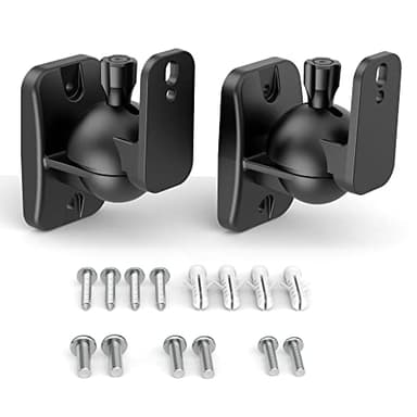 HomeMount Soportes de Pared para Altavoz, Kit de Soportes de Pared para Altavoces envolventes y estanterías, soporta hasta 8 Libras