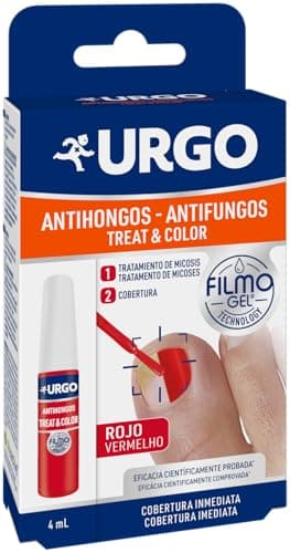 Urgo - Treat & Color Filmogel® Rojo- Tratamiento de los hongos en las uñas (onicomicosis o micosis de la uña) - Fórmula 2 en 1 anti-hongos con color rojo - Frasco de 4 ml