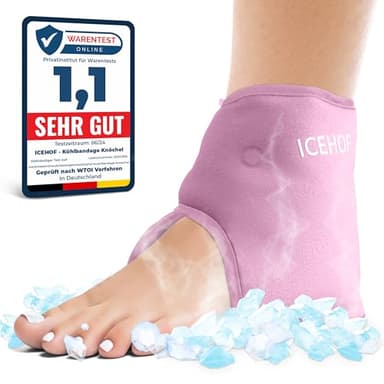 ICEHOF Almohadillas de enfriamiento para el tobillo, espolón calcáneo, vendaje de enfriamiento para tobillo, vendaje de enfriamiento para tobillo, tendón de Aquiles, inflamación, reumatismo, dolor de