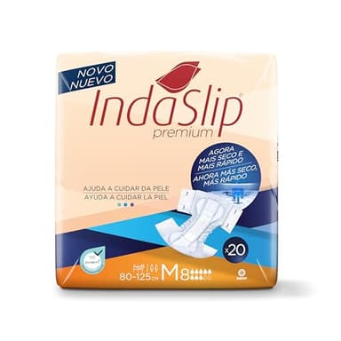 INDASLIP Pañales para adultos Talla media (M8), 20 unidades