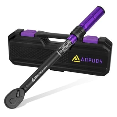 ANPUDS Llave Dinamométrica 1/2", 20-220 Nm Con Cabeza de Carraca Reversible de 72 Dientes, Precisión ±3% Para Reparaciones de Moto, Coche, Camión