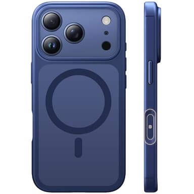 TAURI Funda para iPhone 17 Pro MAX 6,9" con Protección Completa Cámara, Compatible with MagSafe, Parte Trasera Mate, Funda Magnética Móvil Resistente a Los Golpes con Certificación Militar - Azul