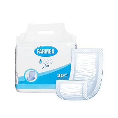 Farmex - Pañales Absorbentes rectangulares, para Adultos - 30 unidades