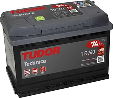 Tudor Batería de coche, Tudor, TB740, 74Ah, 680A, Technica, Para vehiculos sin sistema Start-Stop