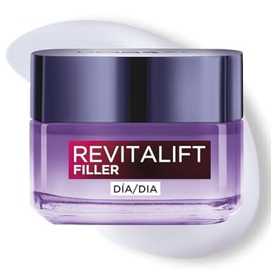 L'Oréal Paris Crema de Día Rellenadora Anti-edad Revitalizante Revitalift Filler, Antiarrugas y Volumen, Con Ácido Hialurónico Concentrado, Acabado no graso, 50 ml