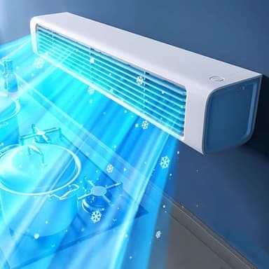 Aire Acondicionado Pared Sin Unidad Exterior Enfriador De Aire 3 Velocidades Recargable Se Puede Colgar O Colocar De Pie Con Control Remoto No Requiere Montaje(White)