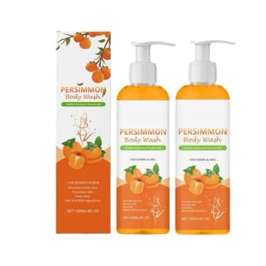 Lavado Corporal Caqui Para Olor Corporal, 2 Packs Ducha Que Eliminan Gel Ducha, Geles Ducha Desodorante Con Extractos Verde Caqui, Geles Ducha Hidratantes Profundamente Para Hombres Mujeres