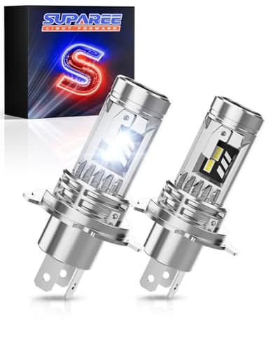 SUPAREE Bombillas H4 LED Canbus Bombilla LED H4 Coche Lampara h4 led HB2 9003 con Ventilador 26000LM 6500K 55W IP68 1:1 Mini Design Plug & Play 2Pcs