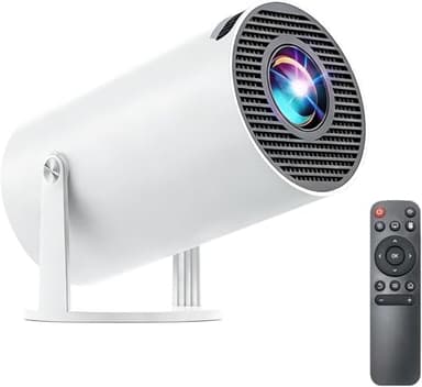 Mini Proyector con Bluetooth, Soporte 4K 130" Pantalla Cine Proyector con Enfoque Automático & Keystone, 5G+2.4G WiFi 6 Conexión, 180° Visión Giratoria Dar Cine en Casa, Laptop, Smartphone