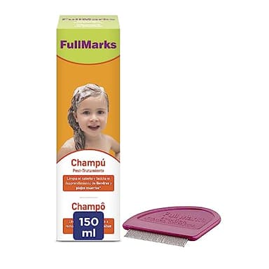 Full Marks Champú Post-Tratamiento Piojos, Limpia el cabello y elimina los rastros de la loción/spray contra los piojos - 150 ml