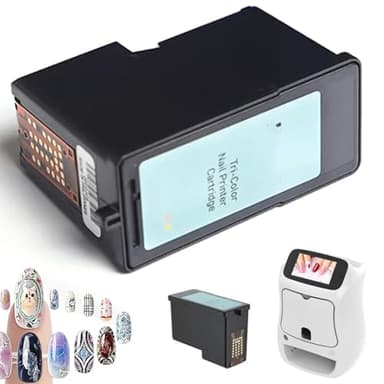 FANGQMM Impresora Digital Móvil Decoración Uñas, Máquina Portátil Pintar Uñas, Control Teléfono Inteligente, Impresora de Arte de uñas 3D Impresora de uñas automática Inteligente InkCartridge