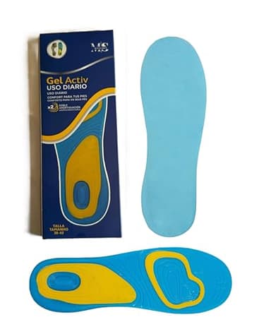 Plantillas Gel Hombre Trabajo. Plantilla Fascitis Plantar Mujer Palmilhas Silicona Memory Foam Alzas para Zapatos Hombres Insoles Taloneras Comoda Confort Deportivas (EU 38-42)