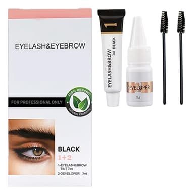 Brow Tint Kit, Eyebrow Tint Set, Semi-permanent Lash Tinting Kit, Quick Dry Waterproof Long-lasting Eyebrow Dye Tint For Natural Eyelash, Tools & Brushes