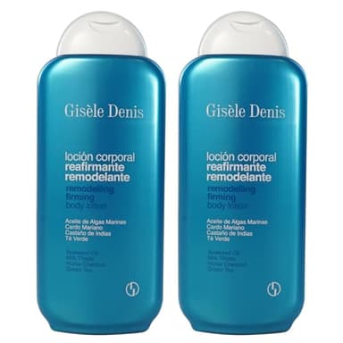 GISÈLE DENIS - Loción Corporal Reafirmante Remodelante, 2x400 ml, Crema de Cuerpo, con Aceite de Algas Marinas y Complejo Vegetal, Mejora Elasticidad y Tersura, Piel Firme y Suave