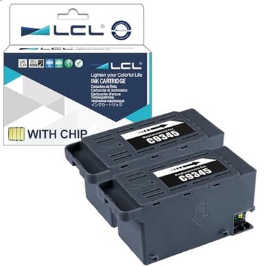 LCL C9345 C12C934591 Caja de Mantenimiento (2 Paquete) Reemplazo para Epson ET-5800 ET-5850 ET-8500 ET-8550 ET-16680 ET-5880 ET-16600 ET-M16680 ET-16650ET-16600 L8180 L6550 L6570 L6580‎ L15180 L15150