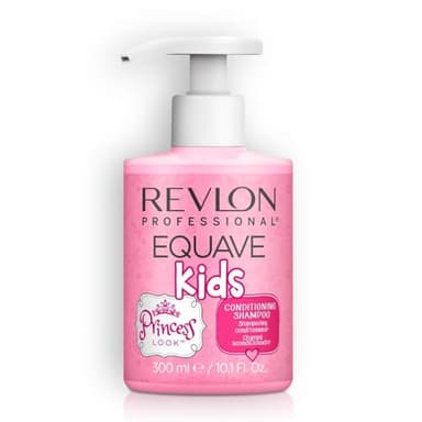 REVLON PROFESSIONAL EQUAVE KIDS Princess Look, Champú Acondicionador para Niñas, Sin Sulfatos, Para Cuidado Diario, Limpia y Nutre Suavemente el Cabello - Fragancia Floral y Afrutada, 300 ml