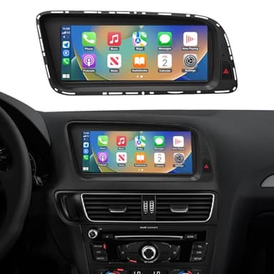 Ninetom Radio de Coche Pantalla Táctil de 8,9 Pulgadas con Carplay Inalámbrico y Android Auto para Audi Q5 2009-2017 con Sistema MMI 2G, Soporta Mirrorlink, Cámara, Navegación
