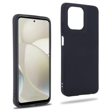REY Funda Carcasa para Motorola Moto G 5G 2025-4G 2025, Anti-Deslizante Negra, Elegante y Ligera, TPU Flexible Premium