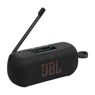JBL Tuner 3 Radio portátil Dab/Dab+/FM Bluetooth con 6 preajustes, hasta 15 h de autonomía, Resistencia IP68, conexión Multi-Altavoz Auracast, Compatible con la aplicación JBL Portable, Negro