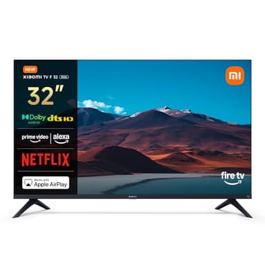 XIAOMI TV F 32, 32 Pulgadas (81 cm), HD, Smart TV, Fire OS7, Control por Voz Alexa, Dolby Audio, DTS Virtual:X, DTS-HD, Compatible con Apple AirPlay, 2025