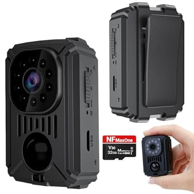 NFMAXONE Mini Cámara Espía Oculta HD Sin WiFi – Camara Vigilancia de Coche con Visión Nocturna y Detección de Movimiento, Funciona sin Internet, 11 Horas de Batería - Cámara Vigilancia Sin WiFi. P2