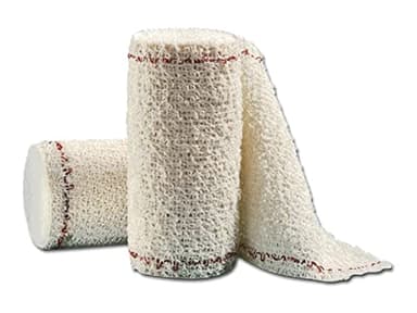 Previs Venda de Fijación Previcrepe S, Lavable a 60 ° C, Transpirable, Compresión Ligera, Tamaño 4 m x 5 cm, Paquete de 10 Rollos