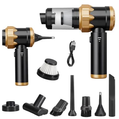 Grixz Aspiradora de mano con batería de 22000 Pa, aspiradora de coche con motor sin escobillas, aspiradora inalámbrica para oficina, hogar