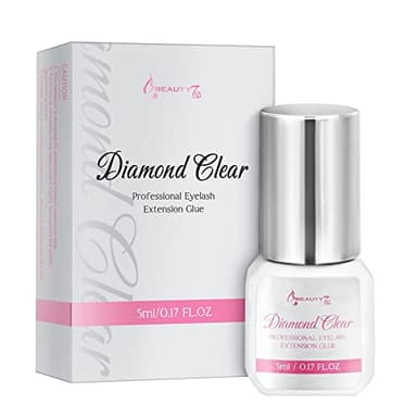 Pegamento para Extensión de Pestañas Pelo a Pelo Diamond Clear Lash Adhesivo Profesional Color Transparente 1-2 Segundos Secado Rápido 5ml Beauty7