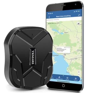Localizador GPS para Coche TKMARS Rastreador GPS sin Suscripción 90 días en Espera 5000mAh Magnética Impermeable Antirrobo App Gratuita Geolocalizador Tracker para Auto Moto Camión TK905